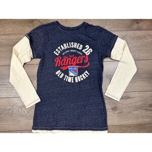 New York Rangers Old Time Hockey Long Sleeve T Shirt Large